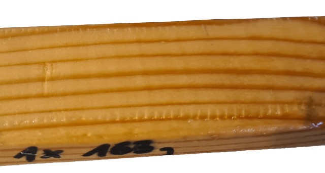 Wood with fabric and epoxy resin 